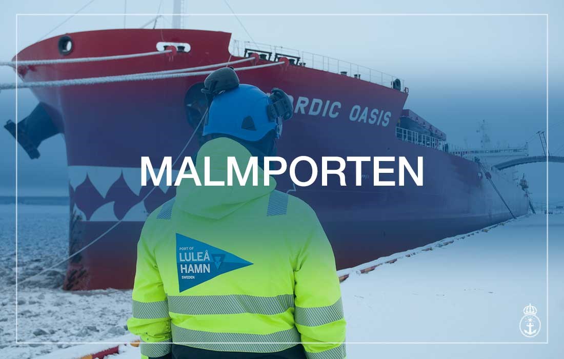 Sida som informerar om projektet Malmporten