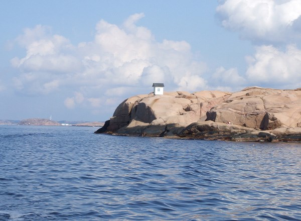 Flygbild från Skärgården som visar exempel på tydlig strandlinje